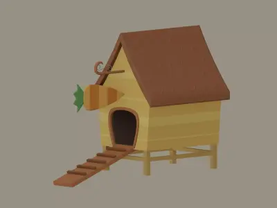 Bunny House 3D model