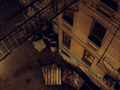 Bridge remake Low-poly 3D model