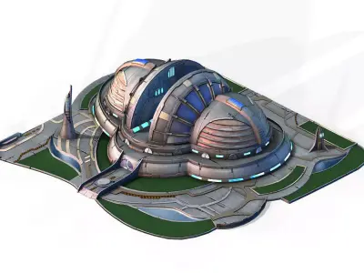 Spacecraft - Terrain Reconstruction Institute 03 3D model