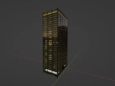 corp office building Free low-poly 3D model