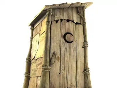 Shrek toilet Free low-poly 3D model Low-poly 3D model