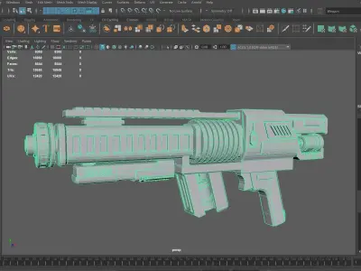 Sci-fi Weapon Low-poly 3D model
