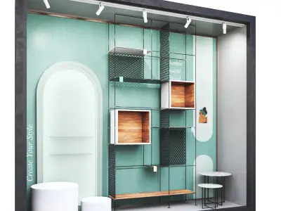 Shop Window-green 3D model