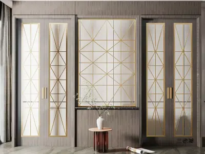 door glassdoor woodendoor 3D model purchase