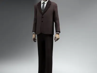 Casual Bussinesman Low-poly 3D model