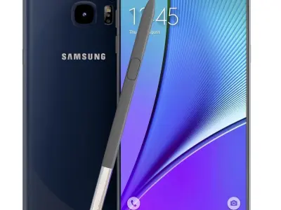 Samsung Galaxy Note 5 Black Sapphire 3D model