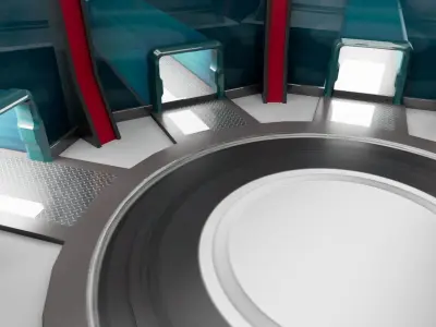 3d Sci-Fi lab Low-poly 3D model