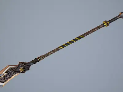 Combat Staff 4 3D Model Low-poly 3D model