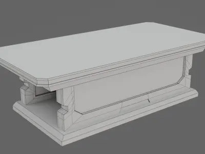 Sci-Fi Work Bench - Low Poly - Game Ready - PBR Low-poly 3D model