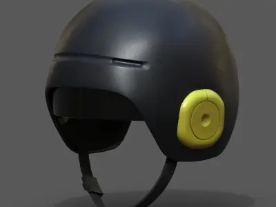 Helmet scifi military combat 3d model low poly futuristic  Low-poly 3D model