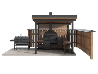 Modern Outdoor Kitchen 24 3D model