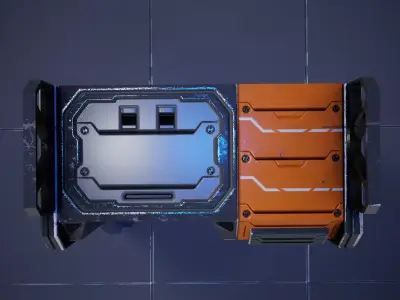 Sci-Fi Crafting Table Low-poly 3D model