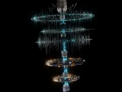 space station sci fi   3D model