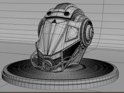 SCI-FI Helmat model Low-poly 3D model