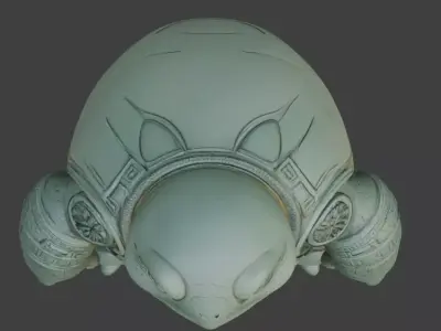 Stylized Jade Turtle 3D Character V01 Low-poly 3D model