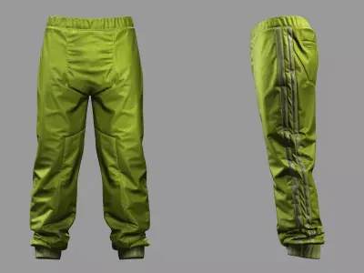 Futuristic Green Pants - Game-Ready 3D Clothing Low-poly 3D model