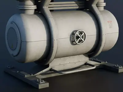 Industrial Tank - Industrial Machine - Type A Low-poly 3D model