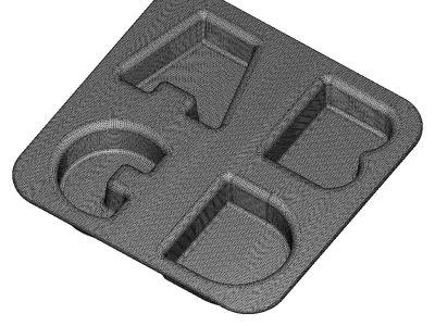 Transparent Kids Letter Plate 3D model