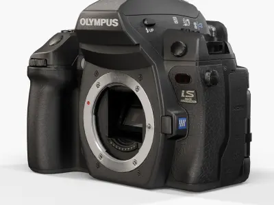 Olympus E-5 body DSLR camera Low-poly 3D model