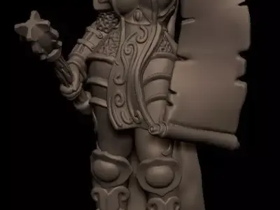 Caesila battle sister of strelig donjon miniature 3D print model