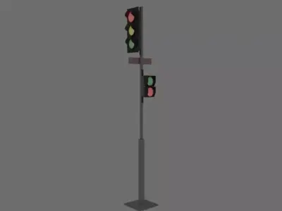 3D Model of Urban Traffic Light 3D model