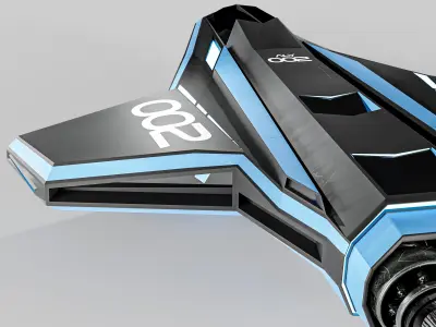 Space Ship Aly Low-poly 3D model