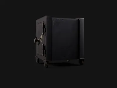 Old Iron Safe Low-poly 3D model