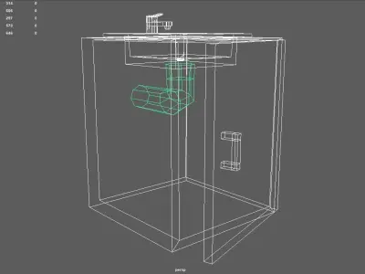 Sink with cabinet Low-poly 3D model
