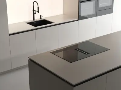 Kitchen set 01 3D model