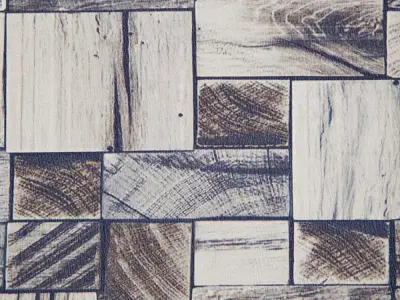 Patchwork Wood Blocks Wallpaper Texture