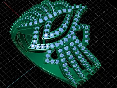 Diamond Ring for Women 3D print model 29
