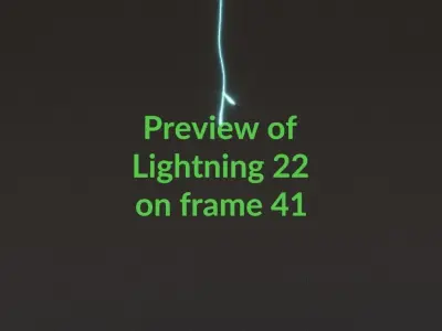 Animated Lightning v22 Low-poly 3D model