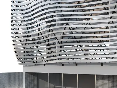 Futuristic building  4 3D model