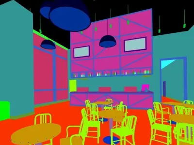 Business Restaurant - Coffee - Banquet  134 3D model