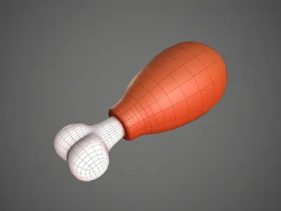 Chicken But Cartoon Low-poly 3D model