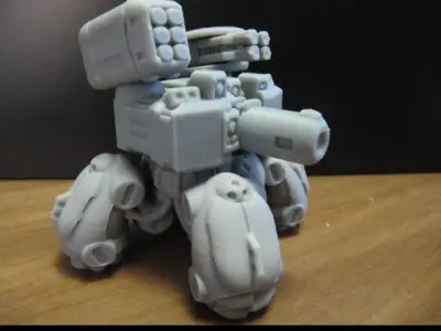 CHIBI-TECH SD - SCORPION-B LARGE-BORE TURRET CORE 3D print model