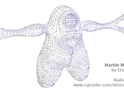 Marble Monster  Low-poly 3D model