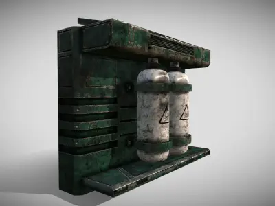 Sci-fi Panel Element Low-poly 3D model shop