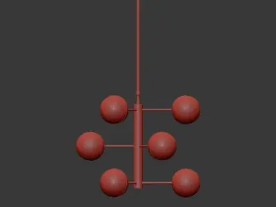 Italian Globe Cedar Moss Light 9 3D model