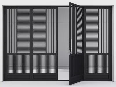 Aluminium door 73 3D model