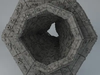 Sci -Fi Shapes - The Gate of Dimensions Low-poly 3D model