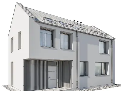 Modern house 06 3D model purchase