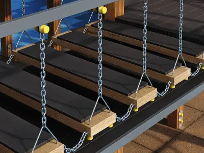 Children playground Pirate ship 3D model