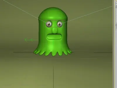 Green octopus 3D model