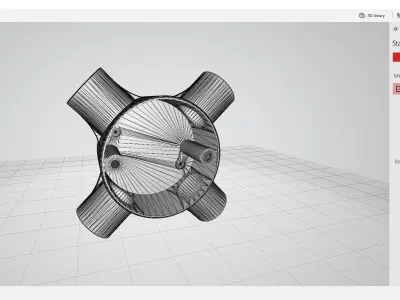 20mm-4-way-Junction-Box plastic pipe fitting 3D print model