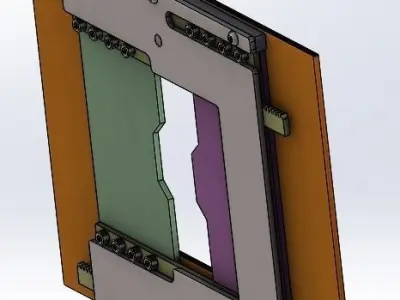 Double sliding door mechanism Free 3D print model