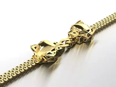 Light Weight Panter Bracelet 8 gr 3D print model