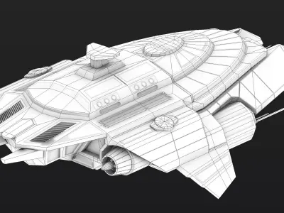 Aurata Class Corvette Low-poly 3D model
