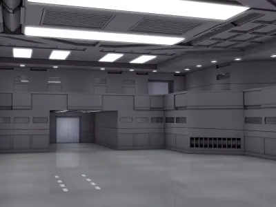Sci Fi Interior Room 3D model get