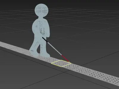 blind man 3D model